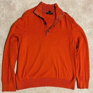 Banana Republic men’s orange rust cotton cashmere sweater size XL